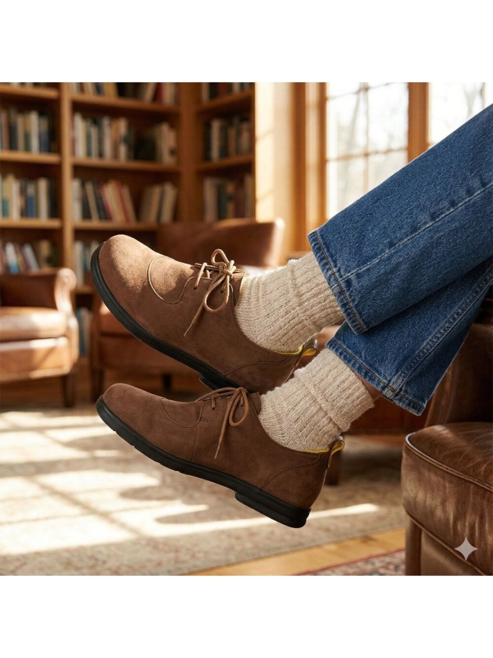 Birkenstock Footprints Brown Leather Ankle Boots 38 US 7 Cottagecore Boho Oxford